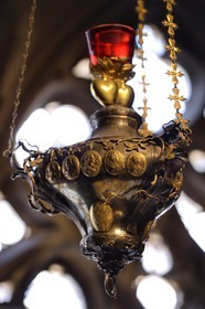 Allemagne, Bade-Wurtemberg, Fribourg en Brisgau, la cathédrale (Munster), cadeau de l'impératrice Marie-Thérèse à la ville avec le portrait de ses enfants sur les médaillons dont la future Reine Marie-Antoinette