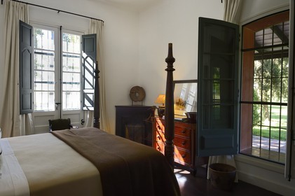 Argentina, Buenos Aires Province, San Antonio de Areco, estancia La Bamba de Areco, one of the hotel rooms on the ground floor