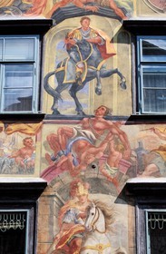 Autriche, Styrie, Graz, centre historique classé Patrimoine Mondial de l'UNESCO, Gemalte Haus (maison peinte) 15ème siècle dans la (rue) Herrengasse