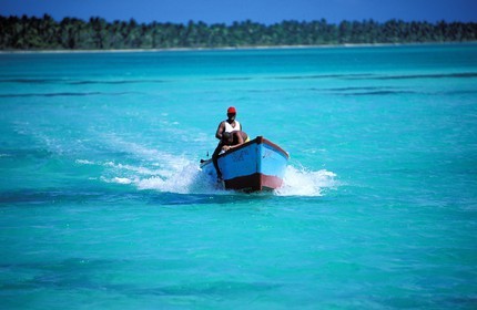 Dominican Republic, Del Este National Park, Isla Saona, back from fishing