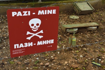Bosnie-Herzégovine, Sarajevo, musée du Tunnel de Sarajevo, mines utilisées pendant la guerre de 1992 à 1996