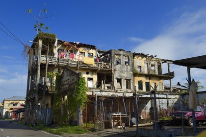 Panama, Colon province, city of Colon, one of the many unmaintained houses from the city center on Avenida Amador Guerrero
