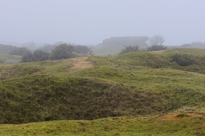 France, Calvados, Grandcamp Maisy, Pointe du Hoc blockhaus