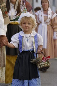 France, Var (83), la Provence Verte, Bras, the Bravade (bravado), procession of Saint Etienne in traditional dress of Provence