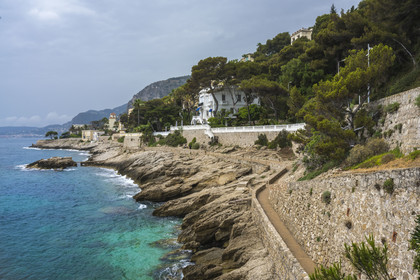 France, Alpes-Maritimes (06), Cap d'Ail, le sentier du littoral