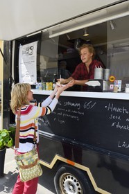 Sweden, Västra Götaland, Göteborg (Gothenburg), herring and mashed potatoes takeaway