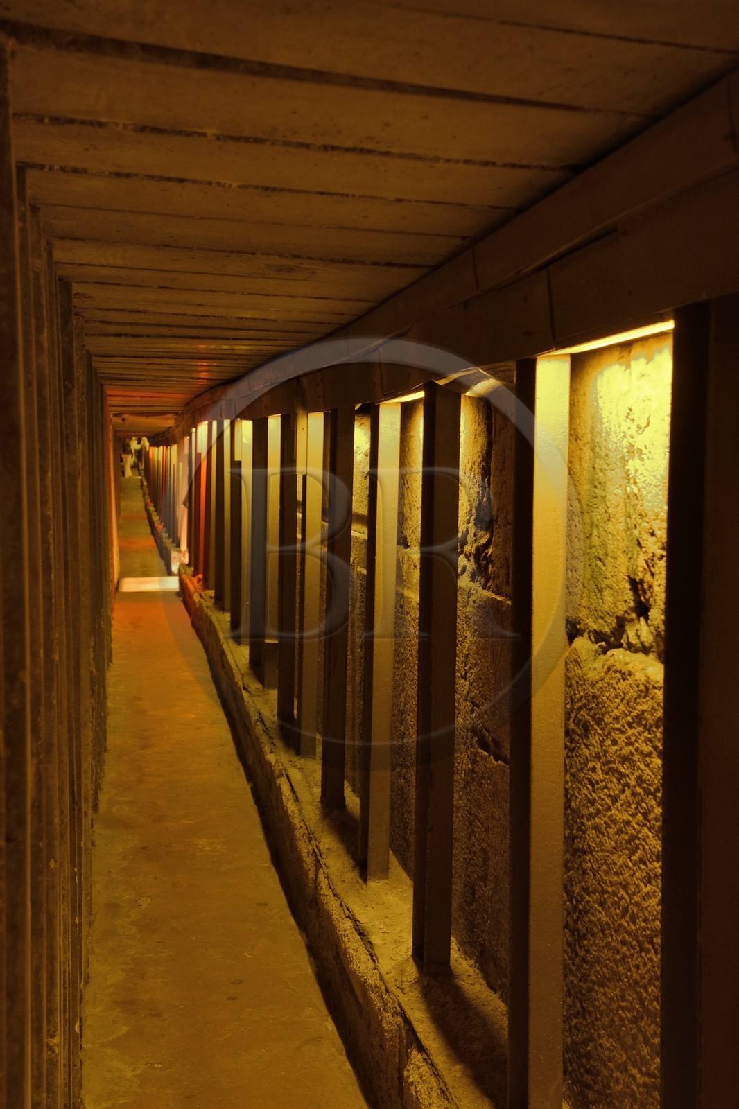 Israel, Jérusalem, ville sainte, vieille-ville classée Patrimoine Mondial de l'UNESCO, souterrain du Kotel qui longe le Mur occidental (original et jamais restauré) faisant partie des murs de soutènement de l'esplanade du Temple construite par Hérode Ier le Grand