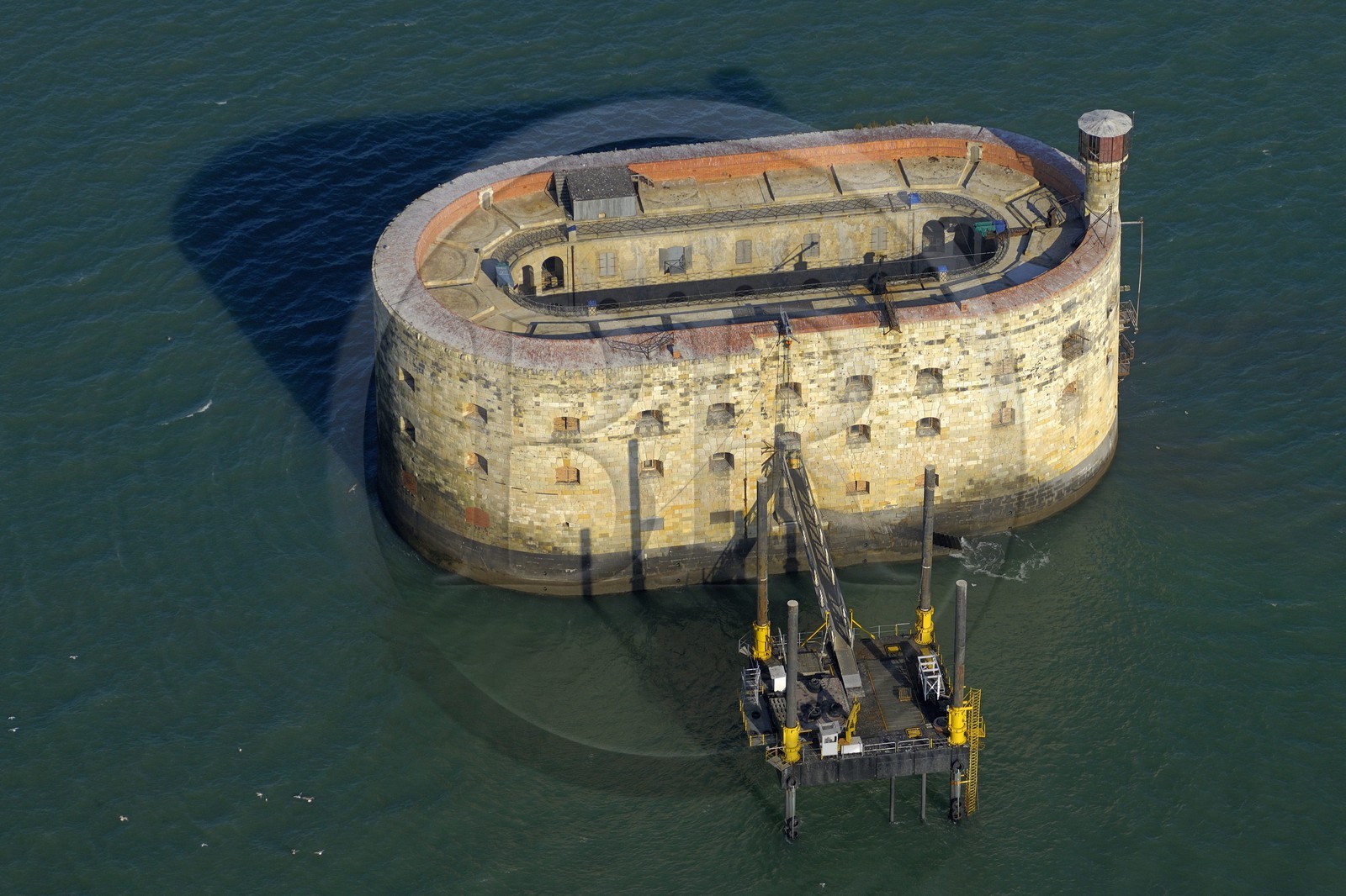 France, Charente-Maritime (17), Fort Boyard (vue aérienne)
