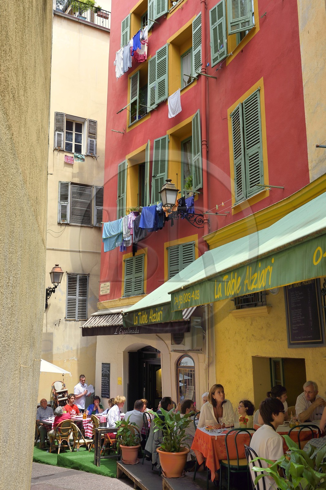 France, Alpes-Maritimes (06), Nice, quartier du Vieux Nice, restaurant l'Escalinada rue François Zanin
