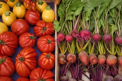 France, Alpes-Maritimes, Antibes, vegetable basket