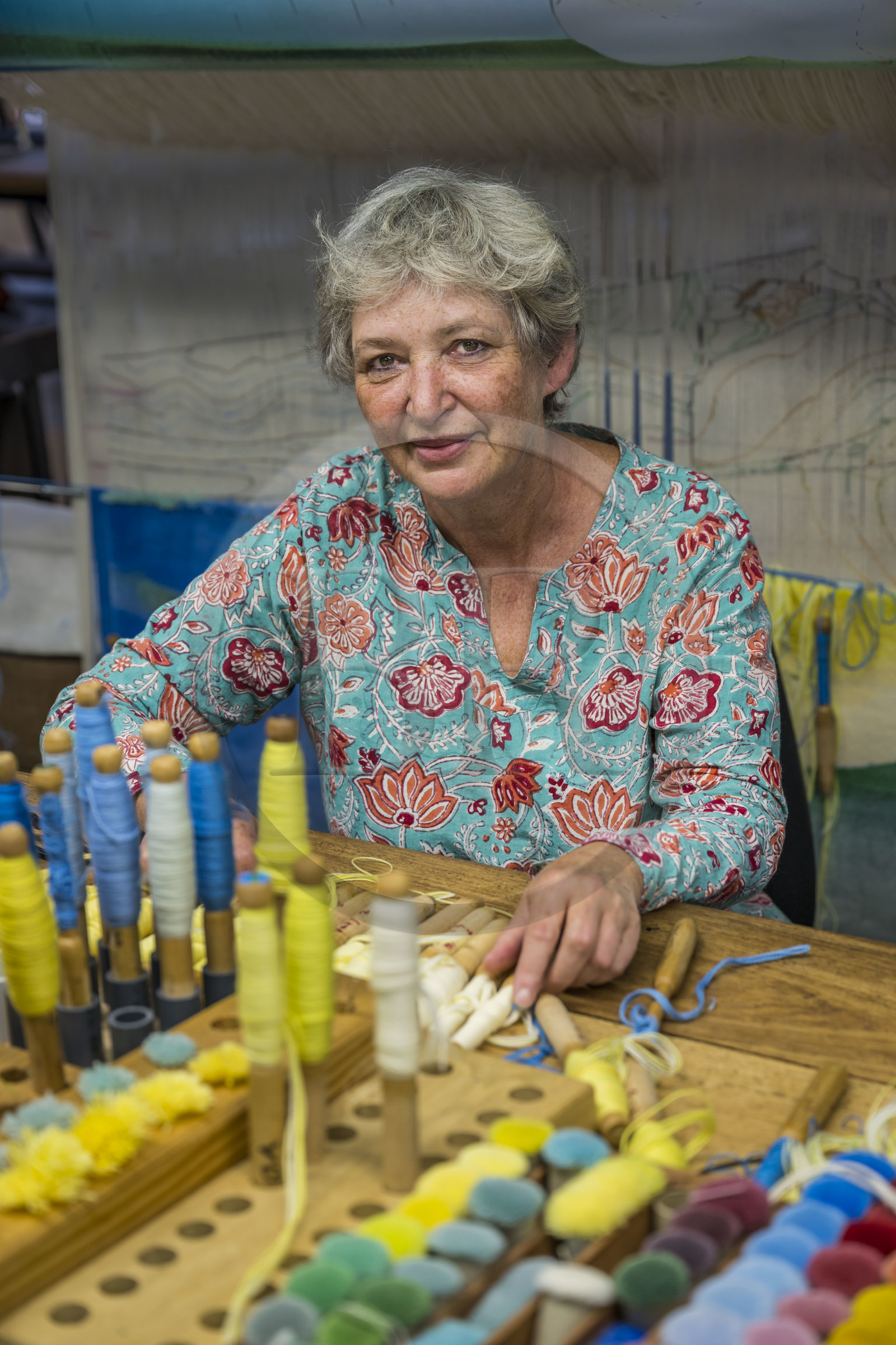 France, Hérault (34), Lodève, Manufacture de la Savonnerie unique annexe de la Manufacture Nationale de tapis de la Savonnerie des Gobelins