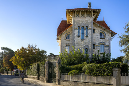 France, Charente-Maritime (17), Royan,  villa du quartier résidentiel du Parc, la Villa La Mousson (1914) avenue Émile Zola de l'architecte René-Léon Gouverneur