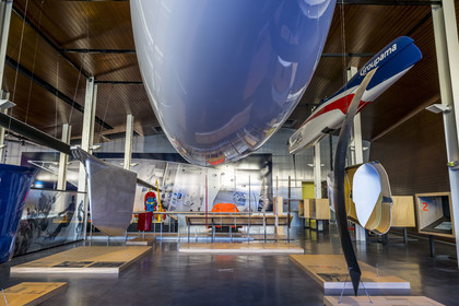 France, Morbihan, Lorient, Lorient La Base, former submarine base built by the Germans during the Second World War,  Cité de la Voile Eric Tabarly