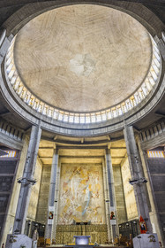 France, Morbihan, Lorient, Notre-Dame-de-Victoire church de Lorient built in 1955, Jean-Baptiste Hourlier architect