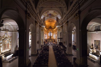 France, Alpes-Maritimes, Bevera Valley, Sospel, St. Michael Cathedral, BaroQuiales concert, annual festival of Baroque art