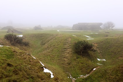 France, Calvados, Grandcamp Maisy, Pointe du Hoc blockhaus