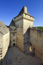France, Dordogne, Perigord Noir, Dordogne Valley, Castelnaud la Chapelle, labelled Les Plus Beaux Villages de France (The Most Beautiful Villages of France), Castelnaud-la-Chapelle Castle