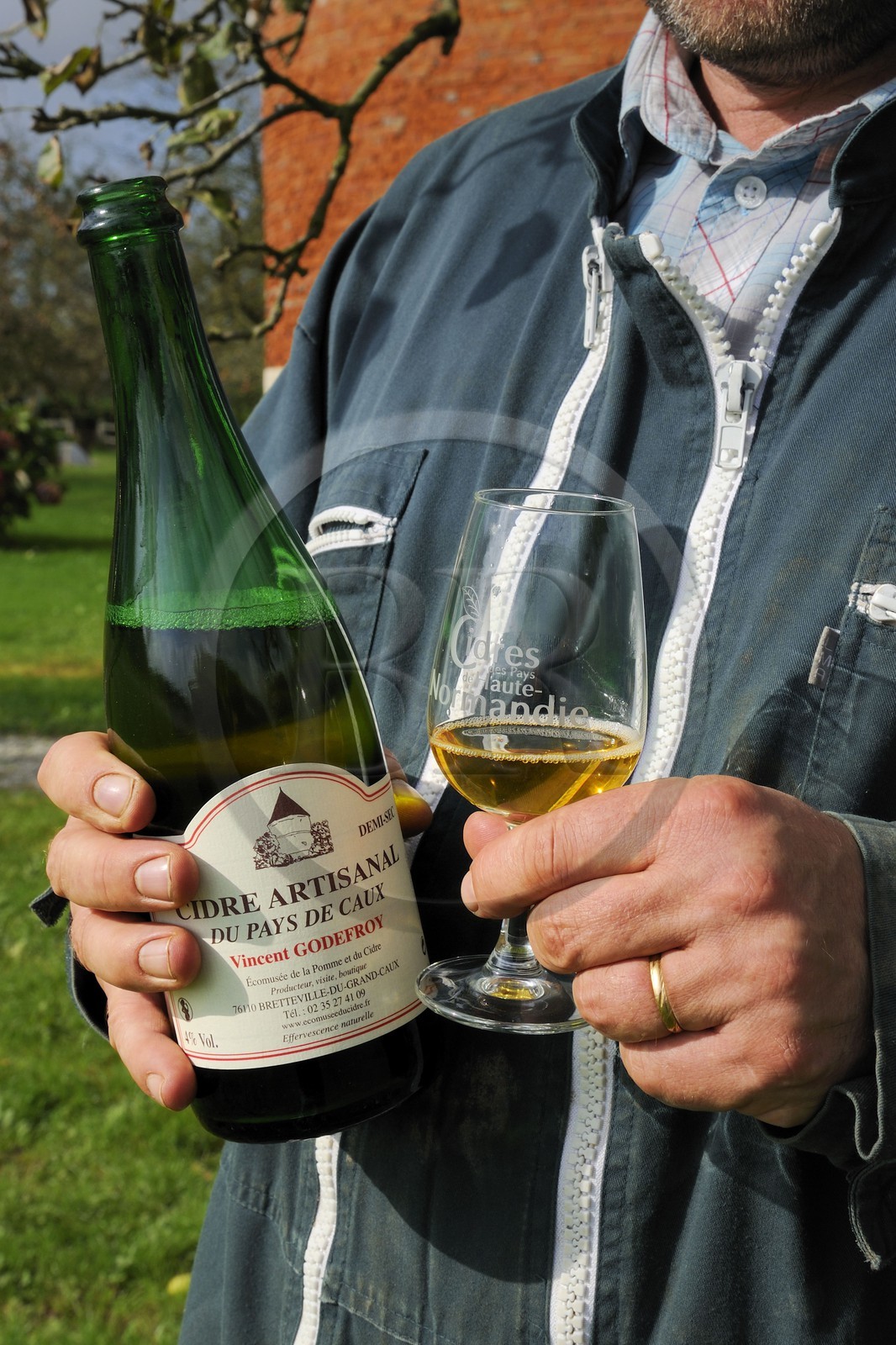 France, Seine-Maritime (76), Bretteville-du-Grand-Caux, clos-masure qui abrite l'Ecomusée de la Pomme et du Cidre au sein de la ferme