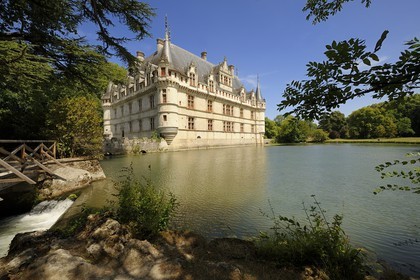 France, Indre-et-Loire (37), Vallée de la Loire classée Patrimoine Mondial de l' UNESCO, château d' Azay-le-Rideau