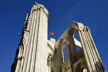 France, Seine-Maritime, Pays de Caux, Norman Seine River Meanders Regional Nature Park, Saint Wandrille Rançon, abbey of Saint-Wandrille de Fontenelle founded in the 7th century, the old abbey church