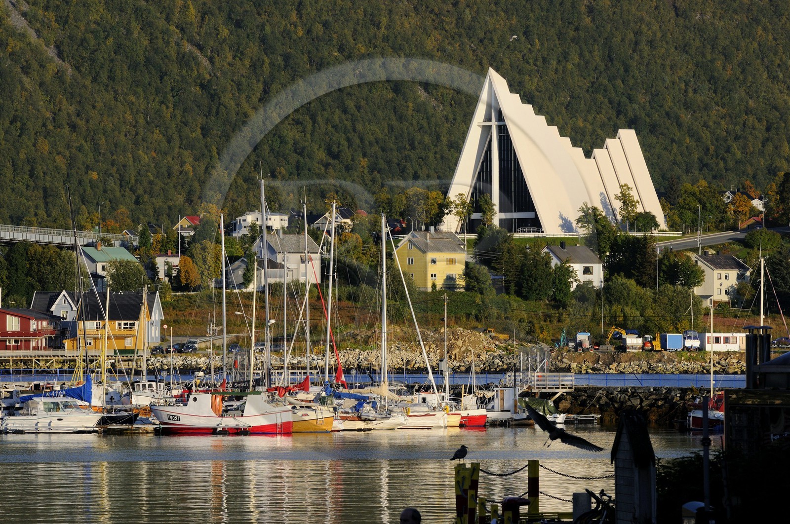 Norvège, Troms, ville de Tromso, la cathédrale Arctique à Tromsdalen