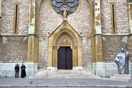 Bosnie-Herzégovine, Sarajevo, cathédrale catholique du Cœur du Jésus (Katedrala Srca Isusova)