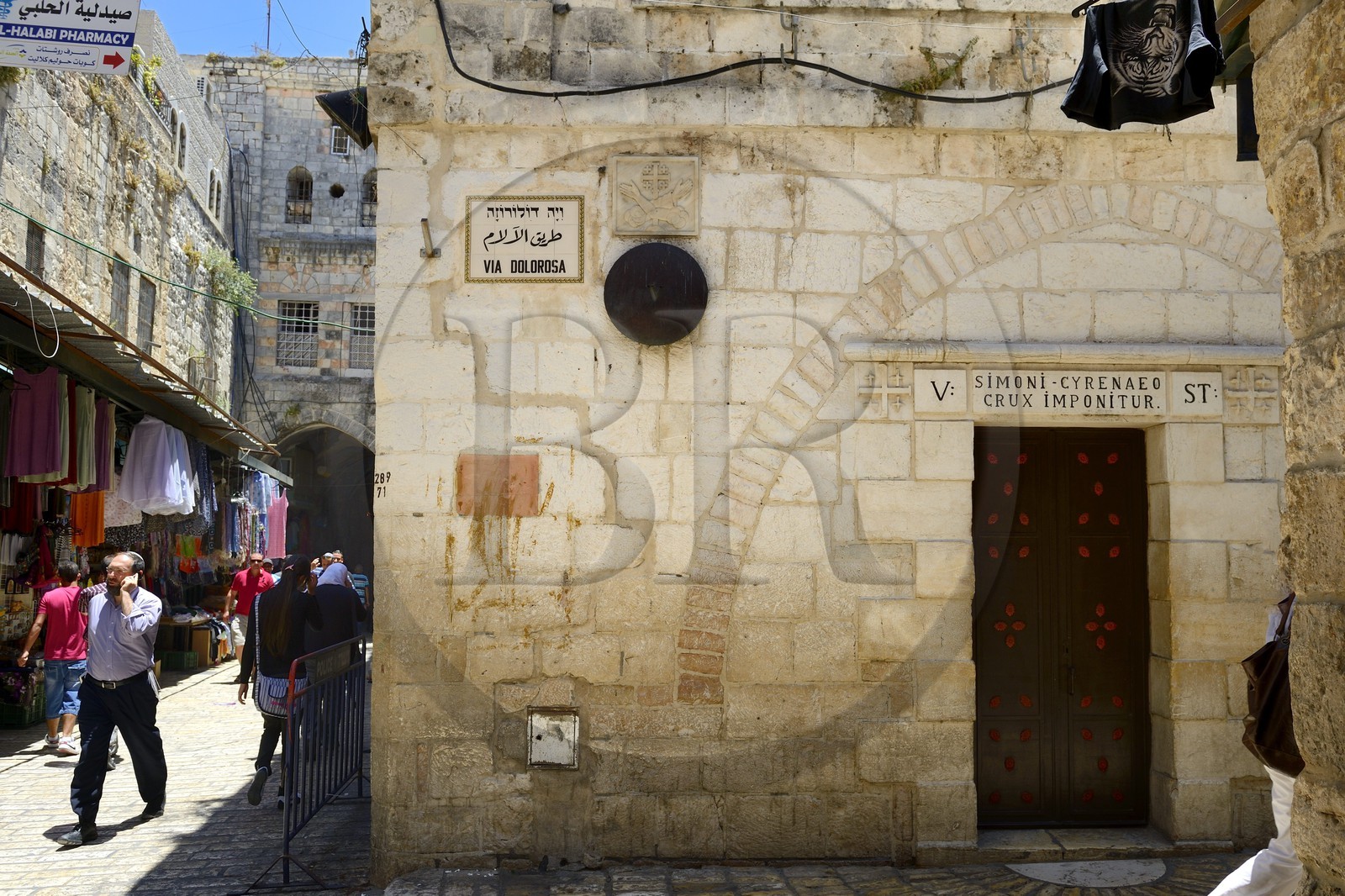 Israel, Jérusalem, ville sainte, vieille-ville classée Patrimoine Mondial de l'UNESCO, la Chapelle de Simon of Cyrene à la Station V de la Via Dolorosa (Chemin de Croix) dans le quartier musulman