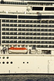 France, Bouches du Rhone, Marseille, Euroméditerranée Zone, Great Seaport of Marseille, cruise ship