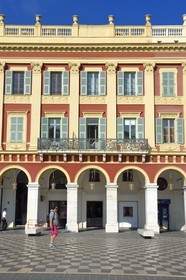 France, Alpes-Maritimes, Nice, Old Town, building on Place Massena