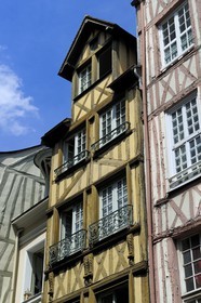 France, Seine Maritime, Rouen, the medieval street Martainville beside the St Maclou church
