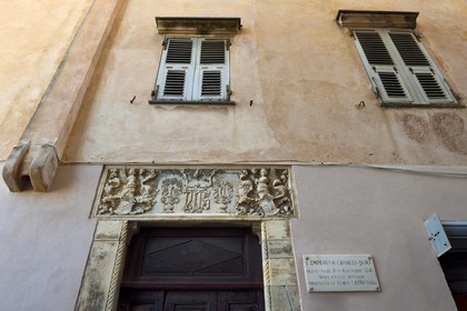 France, Corse du Sud, Bonifacio, Upper Town, rue Longue, house that hosts Napoleon Bonaparte in 1793
