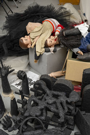 France, Hauts de Seine, Malakoff, works in progress in the studio of artist Annette Messager