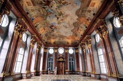Austria, Lower Austria, Melk Abbey (baroque style), the marble room (marmorsaal)
