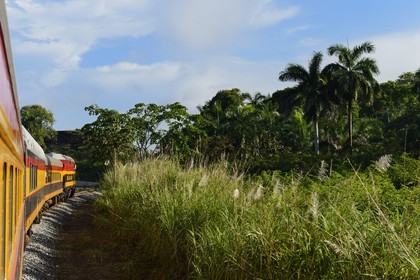 Panama, Panama Canal Railway, Historic Train which runs between Panama City & Colon along the Panama Canal and passing through the Isthmus