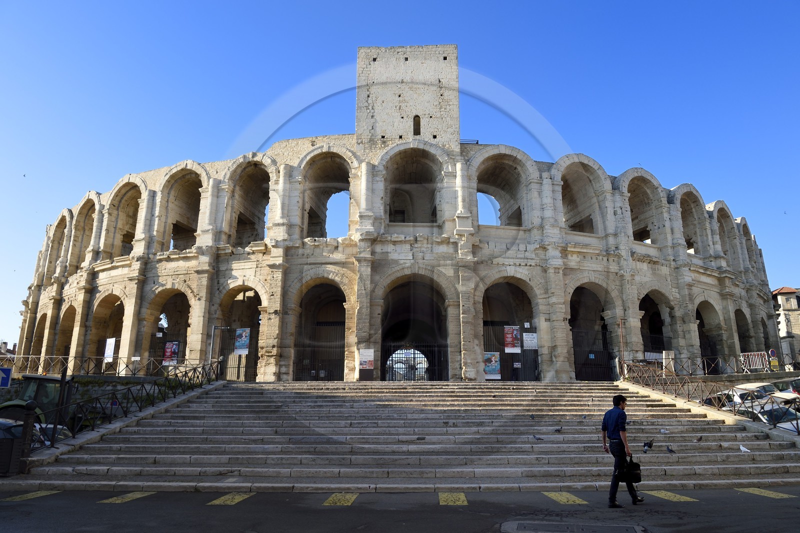 France, Bouches-du-Rhône (13), Arles, les Arènes, amphithéâtre romain de 80-90 après JC, classé Patrimoine Mondial de l'UNESCO