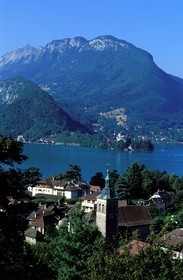 France, Haute Savoie, Talloire village on the banks of the Lake of Annecy
