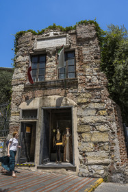 Italie, Ligurie, Gênes, la maison-musée de Christophe Colomb, une reconstruction datant du XVIIIe siècle de l’édifice original