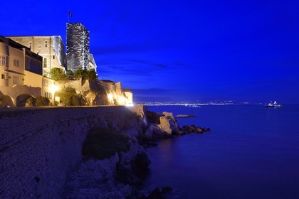 France, Alpes-Maritimes, Antibes, the old town and its sea walls, the Picasso Museum