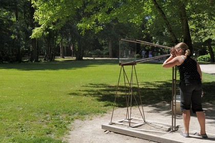 France, Indre et Loire, Amboise, Loire Valley listed as World Heritage by UNESCO, Le Clos Luce castle, Leonardo Da Vinci park (Leonardo Da Vinci's last house), the perspective