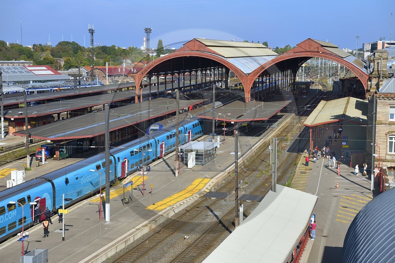 France, Bas-Rhin (67), Strasbourg, la gare centrale et sa verrière de l'architecte Jean-Marie Duthilleul de l'agence d'architecture Arep