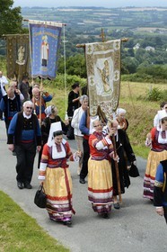 France, Finistere, Locronan, procession of the small Tromenie