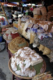 Vietnam, Haiphong, market, dried calamary