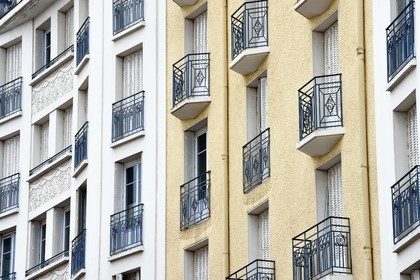 France, Allier (03), Vichy, the former Hotel des Célestins, now Lycée des Célestins, in the shape of a liner and in Art Deco style