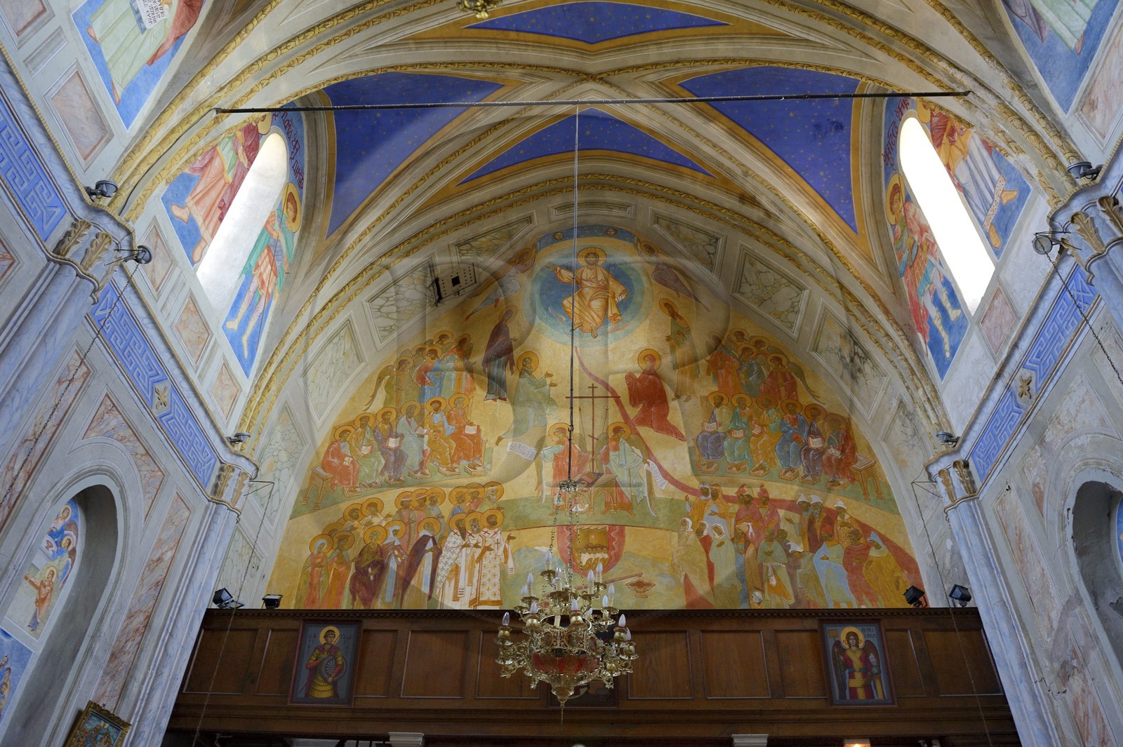 France, Corse-du-Sud (2A), Cargèse, église Saint Spyridon grecque catholique de rite oriental édifiée entre 1852 à 1870