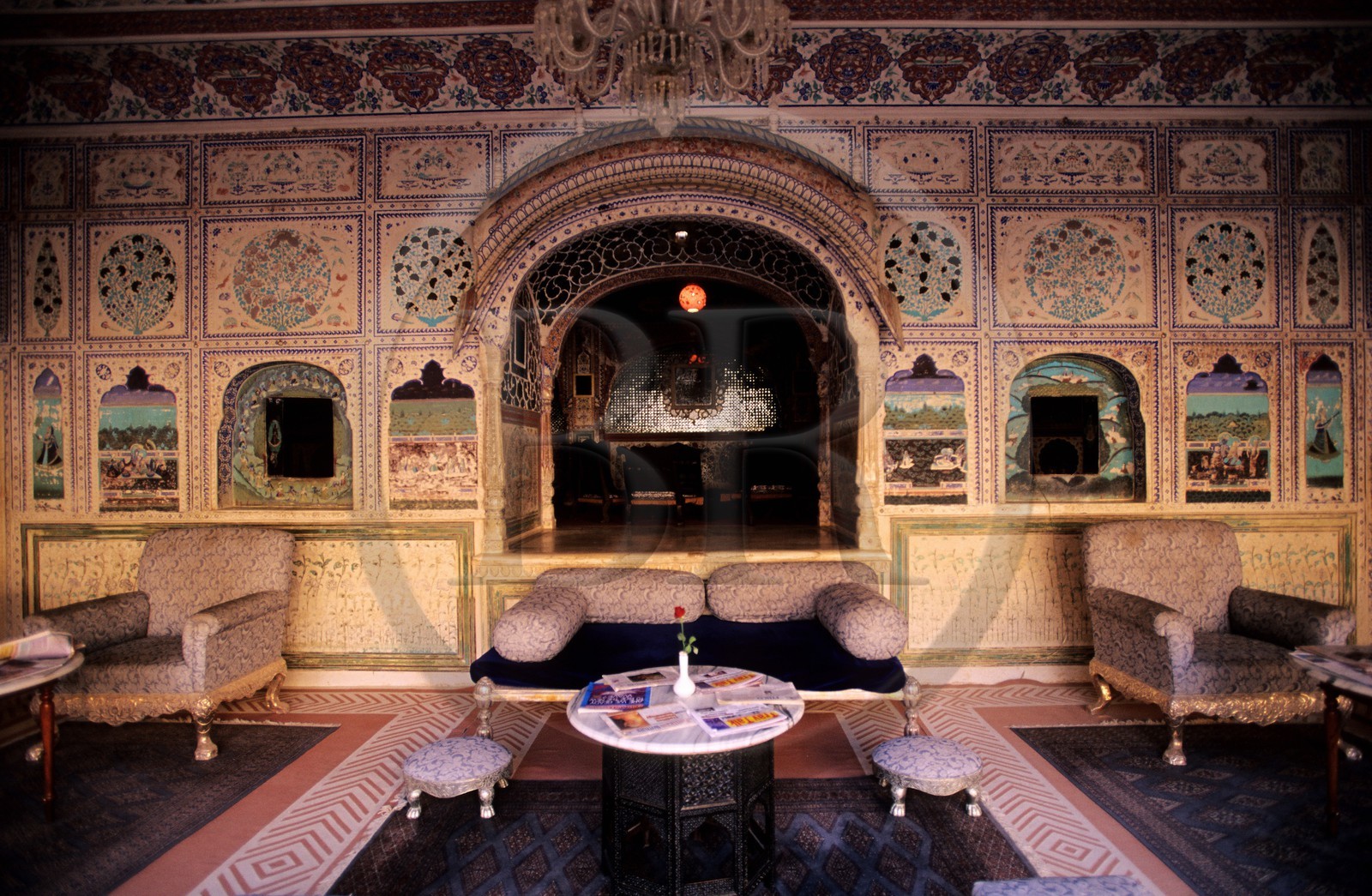 Inde, état du Rajasthan, région de Jaipur, Samode Palace, le Sultan Mahal