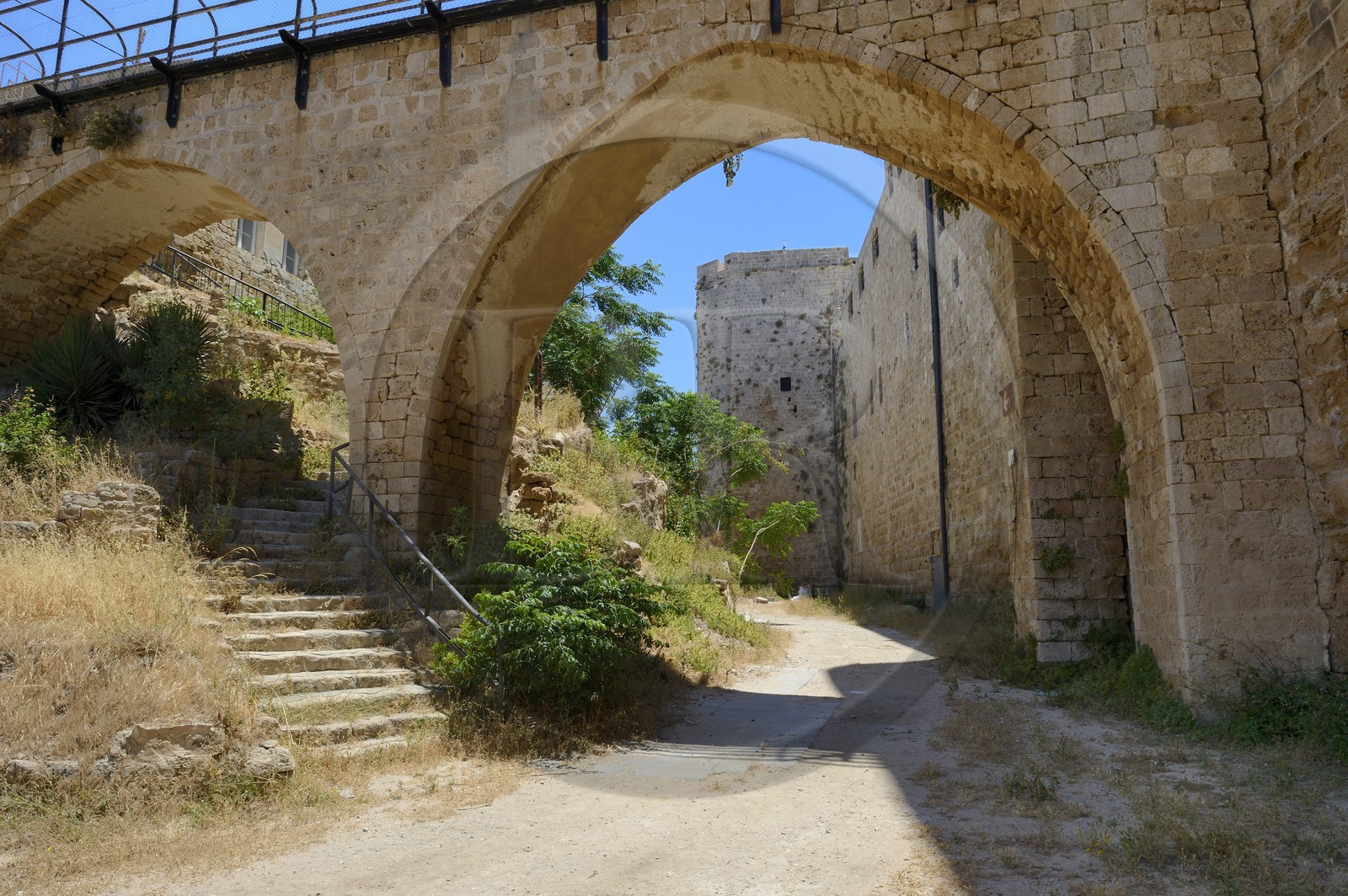 Israel, district Nord, Galilée, Acre (Akko), vieille ville, classée Patrimoine Mondial de l'UNESCO, la citadelle des Hospitaliers