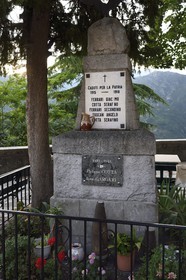 France, Alpes-Maritimes, Roya Bevera Valley, Piene Haute village, the war memorial, deads for Italy