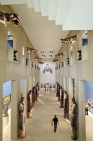 Allemagne, Bade-Wurtemberg, Fribourg en Brisgau, musée des Augustins (Augustinermuseum), statues originales de la cathédrale (Munster)