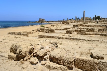 Israel, Haifa District, Caesarea (Caesarea Maritima), ruins of Caesarea, ruins of buildings of the Roman hippodrome