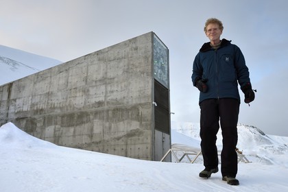 Norway, Svalbard, Spitzbergen, Longyearbyen, Svalbard Global Seed Vault (Seed Bank), Cary Fowler at the initiative of the Global Crop Diversity Trust and Seed Vault Project
